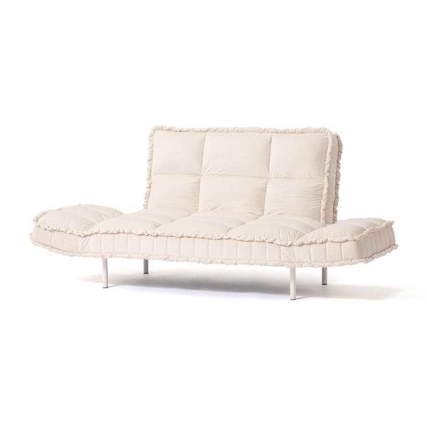 ピソラ コンパクトソファベッド 2 ホワイト（W1270～1720