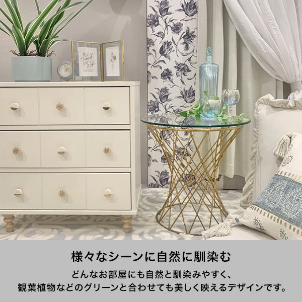 ラーナ チェスト ロー 2 ホワイト×ナチュラル（W602×H655