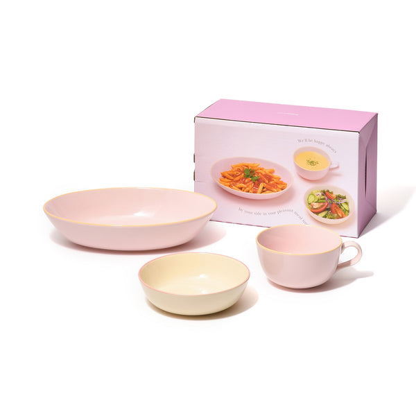 オルディカラフル かんたんごはん 食器3点セット ピンク | Francfranc