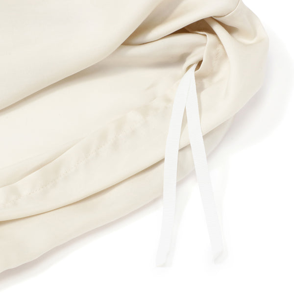 CICA加工 スリムリボン 掛け布団カバー シングル アイボリー