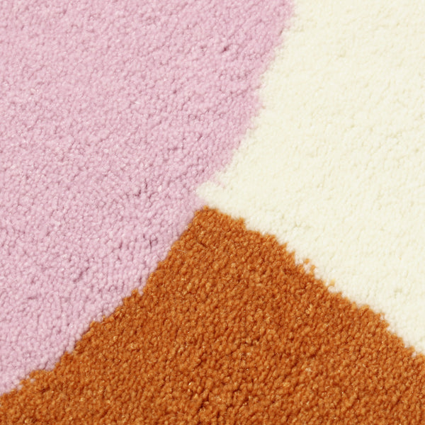 ワンダー ラグ ラウンド Φ1500 ピンク×オレンジ | Francfranc（フラン