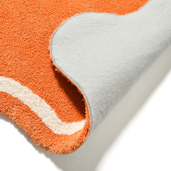 ウェーブライン ラグ S 1400×1000 オレンジ | Francfranc（フラン