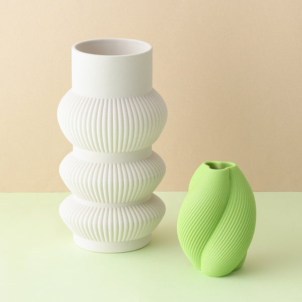 セラミック 3D フラワーベース L アイボリー | Francfranc（フラン