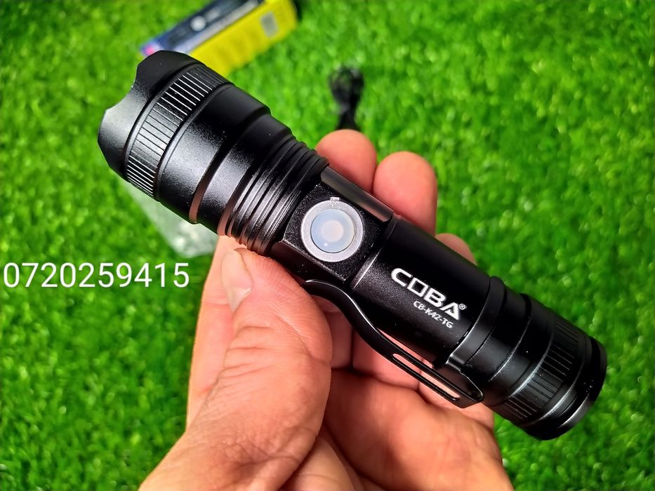 Lanterna cu LED Laser, zoom telescopic, magnet, reincarcabila, 30W