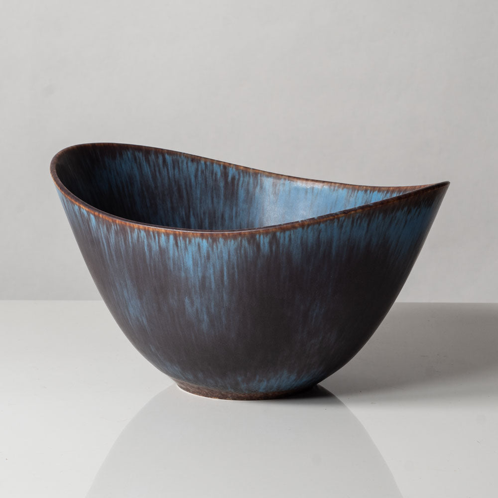 Gunnar Nylund for Rorstrand, Sweden, large ceramic elliptical bowl