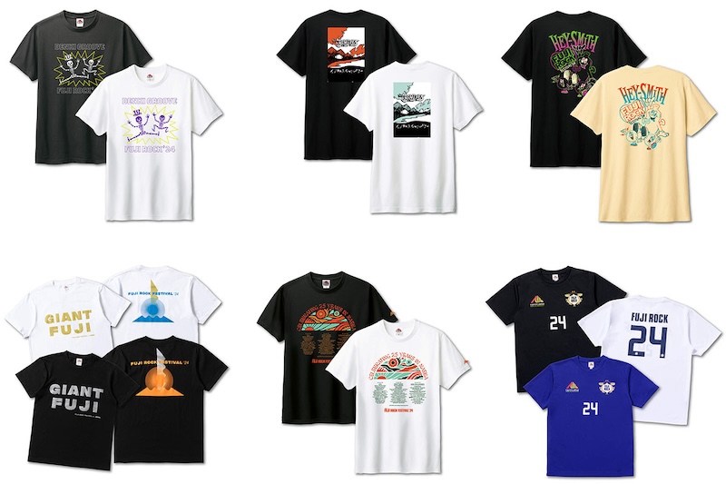 出演者の名入りTシャツが初めて事前販売に登場！フジロック'24