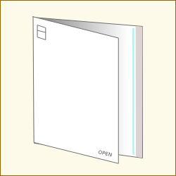 ふち糊圧着DM A4 2つ折（V折） | DM印刷 ふち糊メーラーDM専門サイト