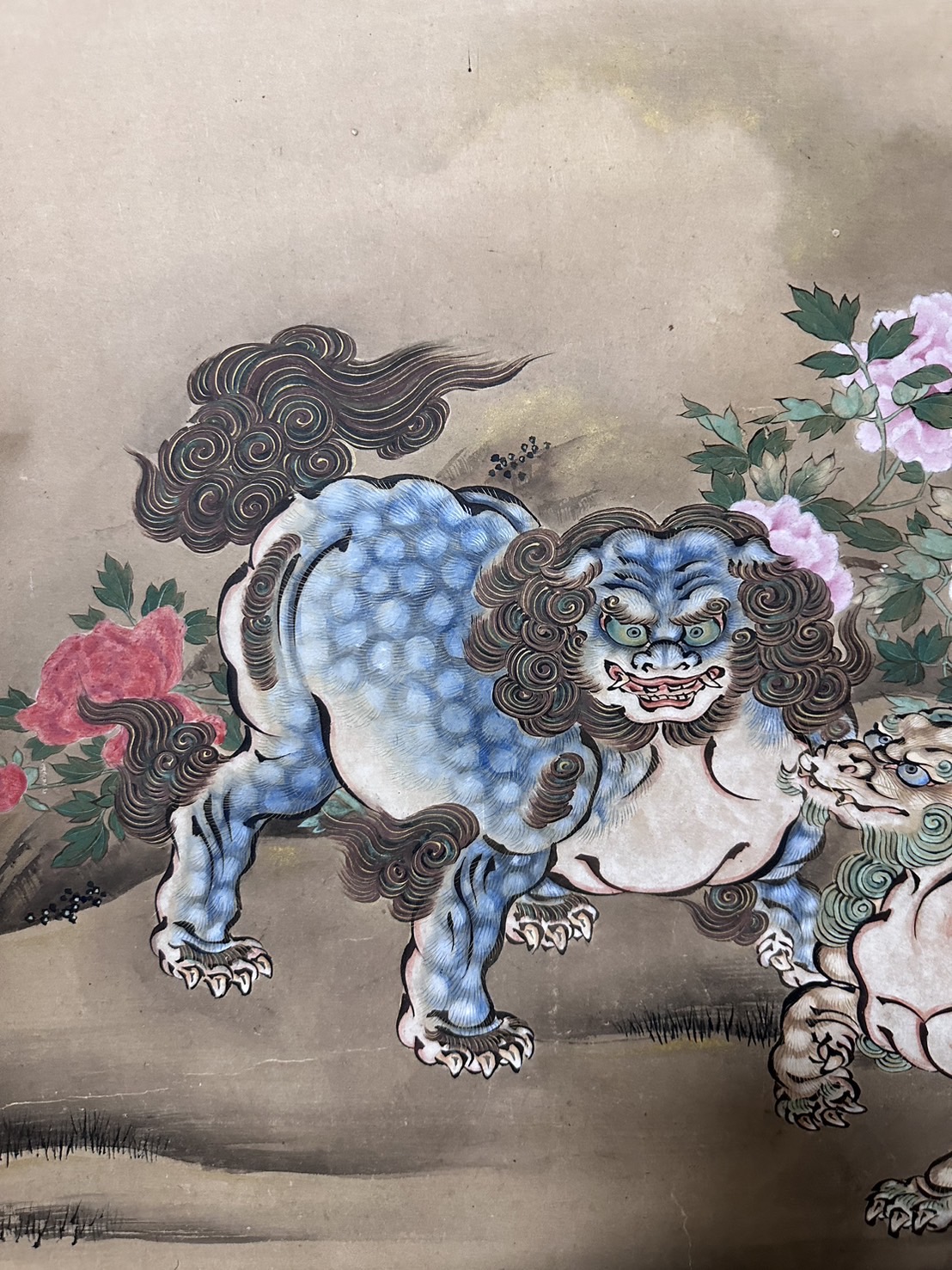 狩野立信「唐獅子牡丹図」 - 藤美術