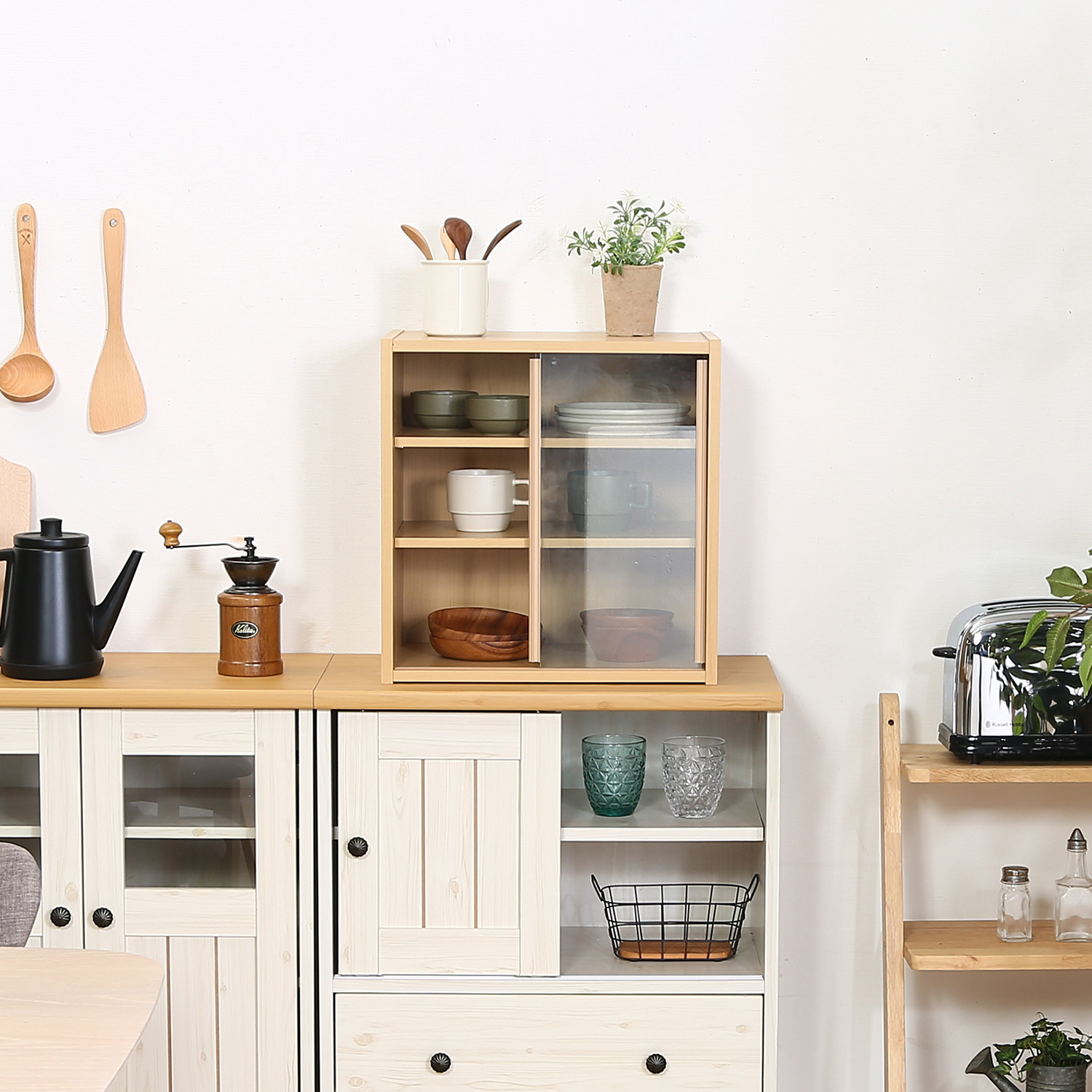 C/D:81908] ミニ食器棚 幅43 CP4344 ｜ ORDERING SHOP