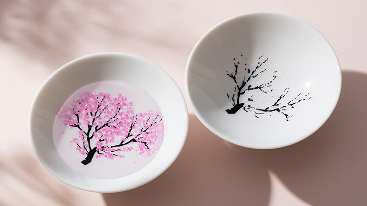 丸モ高木陶器】桜と青富士の平盃 特別セット | 藤巻百貨店