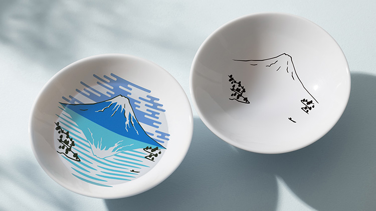 丸モ高木陶器】桜と青富士の平盃 特別セット | 藤巻百貨店