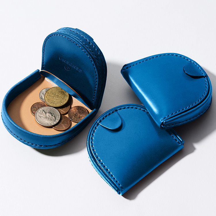 CENTENA】アニリンコードバン ターコイズ 馬蹄型小銭入れ | 藤巻百貨店