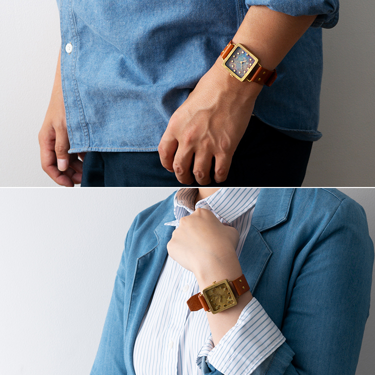 ArtyArty】クラフト時計／K1「Cristallize gold／aurora」腕時計