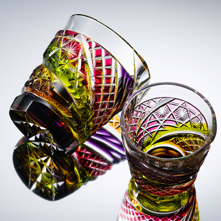 美の匠 ガラス工房 弟子丸】薩摩切子グラス GINGA | 藤巻百貨店