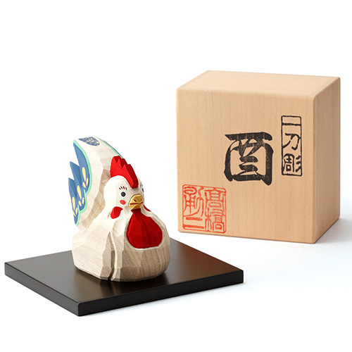 高橋勇二】奈良一刀彫 干支飾り「酉（とり）」大 | 藤巻百貨店