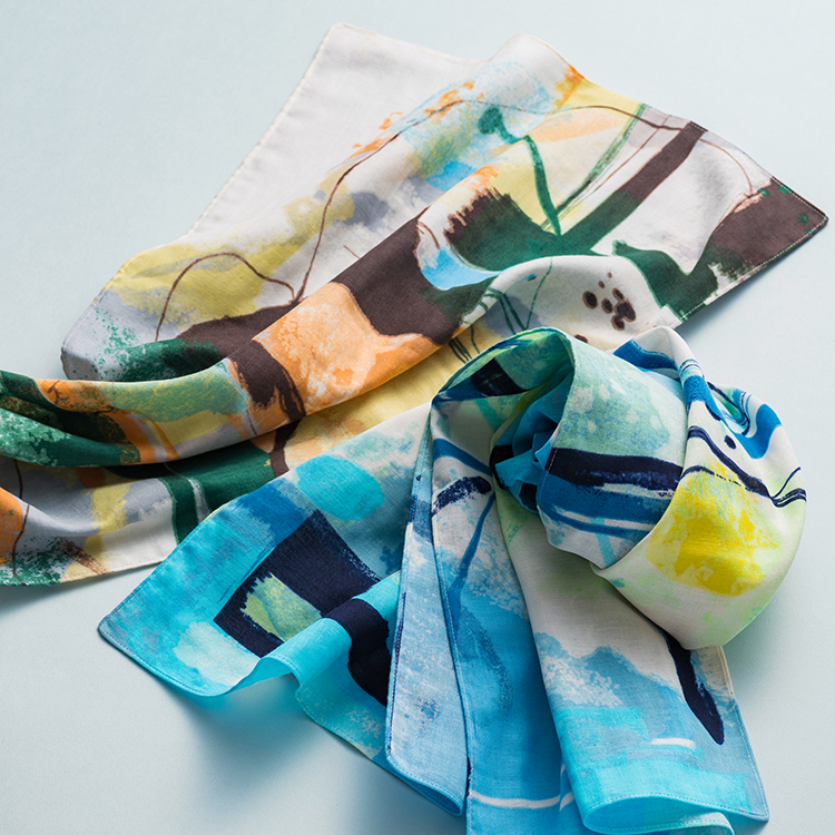 染のさきら】nenari そよふわガーゼストール（手捺染） | 藤巻百貨店