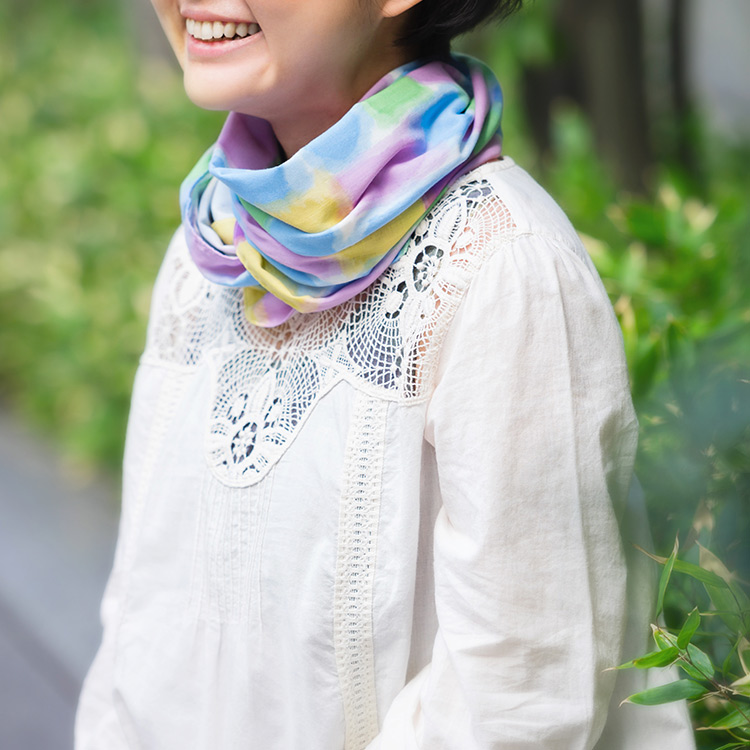 染のさきら】nenari そよふわガーゼストール（手捺染） | 藤巻百貨店