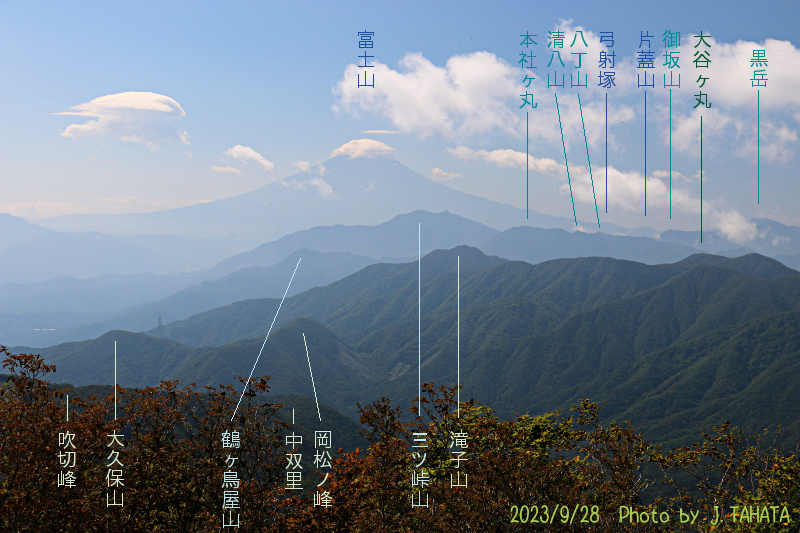 雁ヶ腹摺山 | 山からの展望