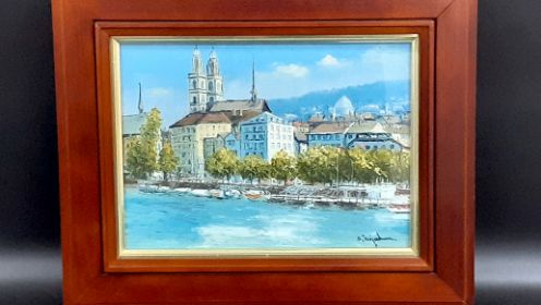 西島勝之 「草津の塀」 | 福円堂の買取実績紹介｜福円堂｜骨董品・美術