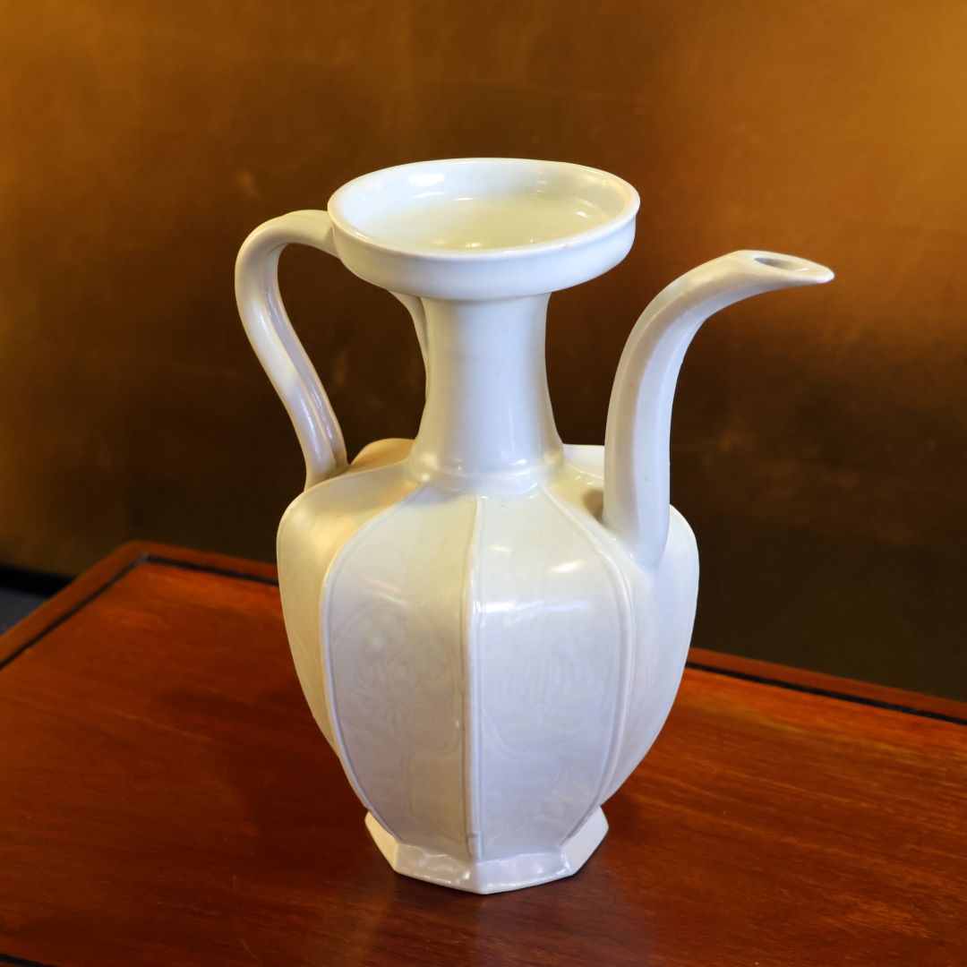 骨董品 中国古玩白磁水柱-02