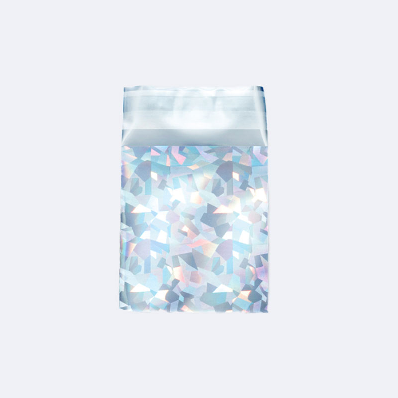 ホログラムアルミ蒸着のり付袋（クラッシュグラス） AZHC-5 (110×155mm