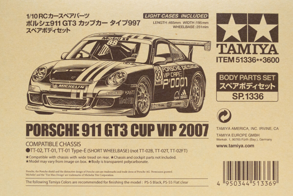 タミヤ SP.1336 1/10RC ポルシェ911 GT3 カップカー タイプ997