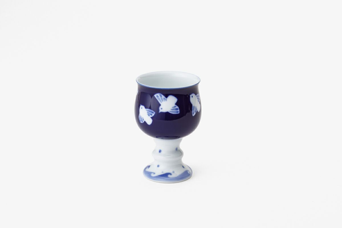 ふくら雀 花型ワインカップ | 有田焼 深川製磁｜公式オンラインストア