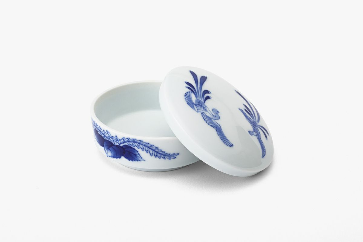 官窯染付鳳凰桐文様 ボンボニエール | 有田焼 深川製磁｜公式