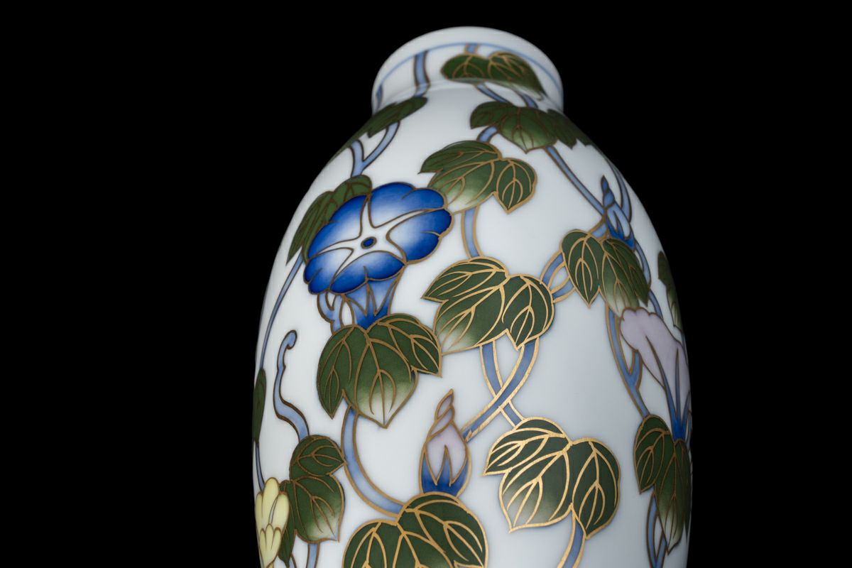 つる朝顔 ヌーボー花生 | 有田焼 深川製磁｜公式オンラインストア