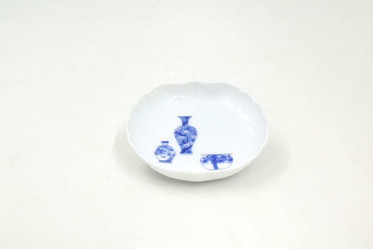 ブルーチャイナⅡ 菊中割小皿 1枚 | 有田焼 深川製磁｜公式オンライン