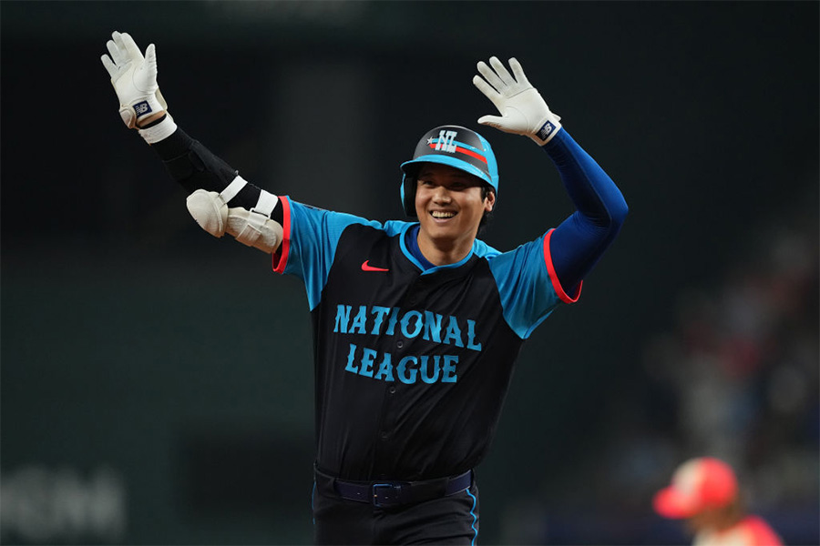 大谷翔平が球宴初本塁打 右翼席へ確信3ラン、通算8打席目で待望の一発