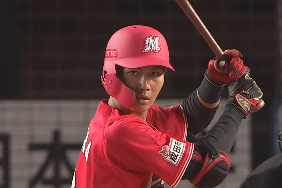 ロッテ藤原が「坂本みたいな内角打ち」 則本の149キロを打ち返す一打に