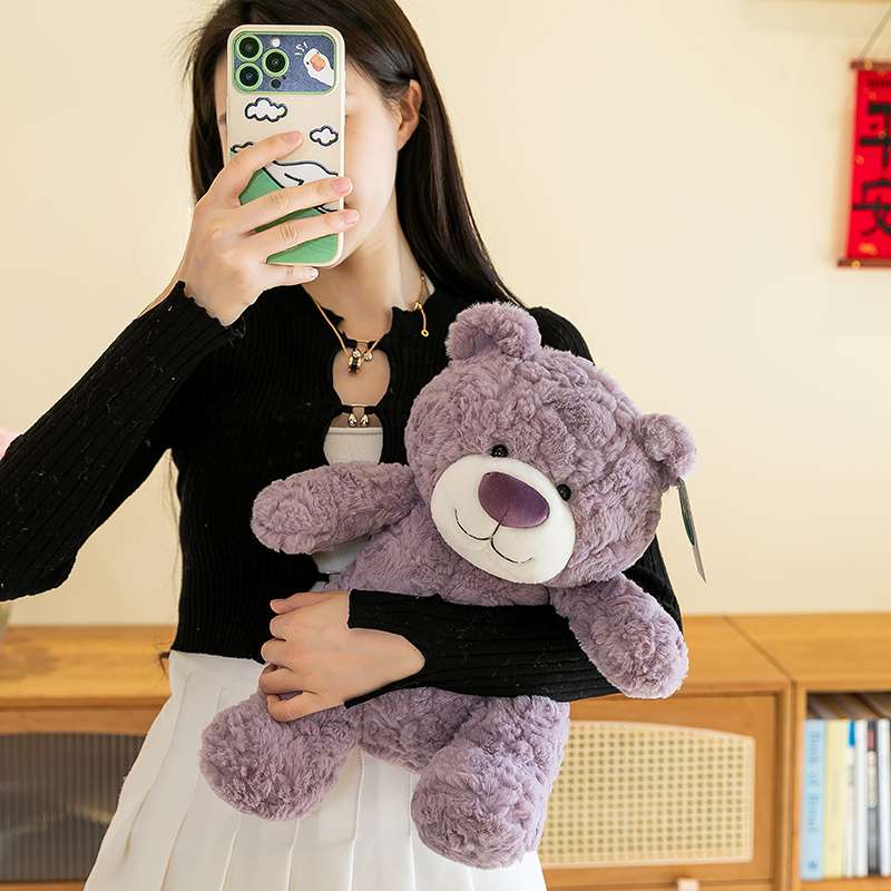 もちもちパールネックレス付きくまぬいぐるみ くま ピンク(小)|くま