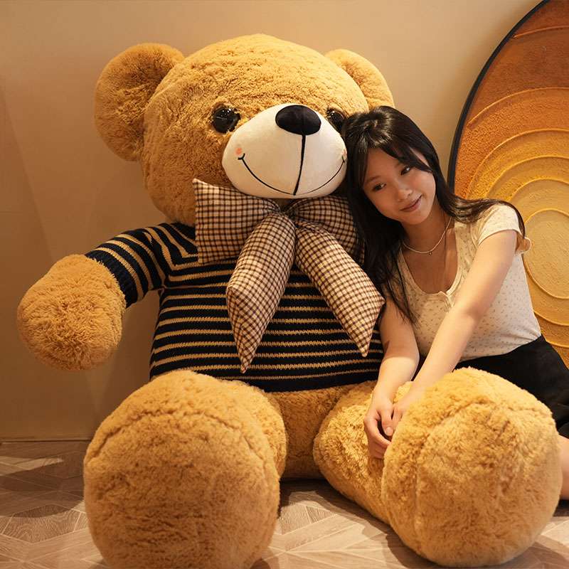 くまぬいぐるみ ふわふわもこもちずんぐりくまさん くま 茶色(中)|くま