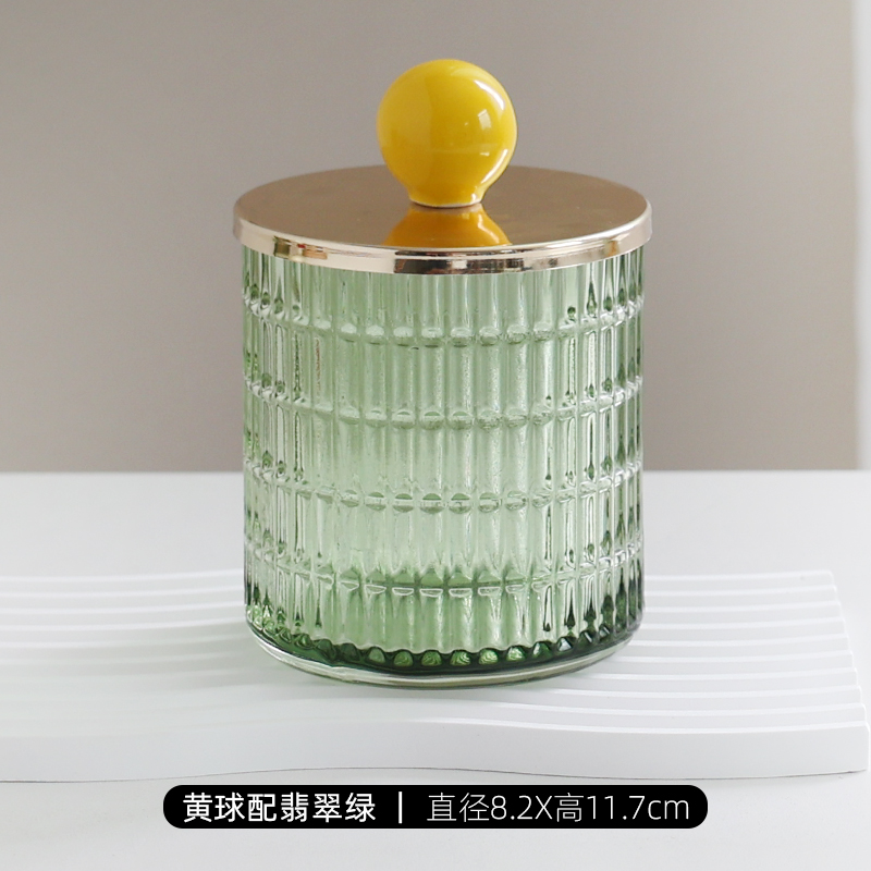 ガラス製 カラフルな可愛い蓋付き小物入れ ガラス製|ジュエリー