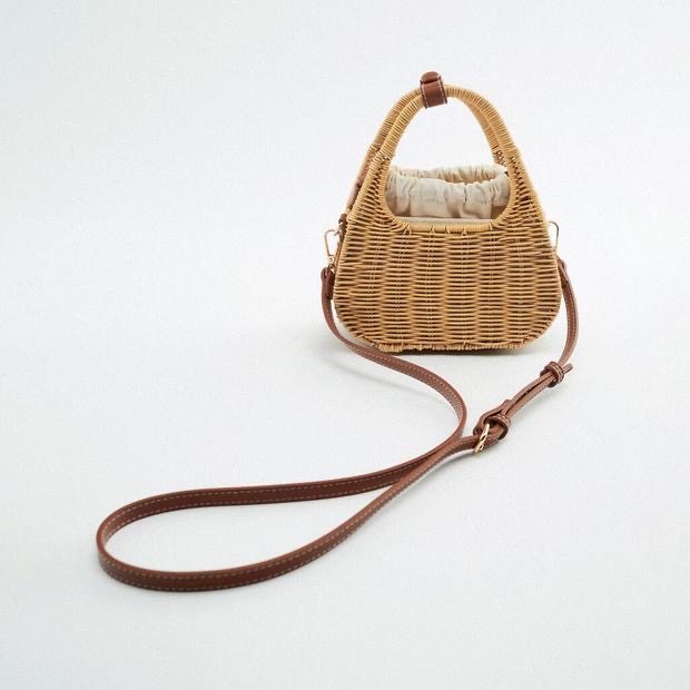 カゴバッグ 編み込みデザイン巾着式カゴバッグ ショルダー型|カゴ