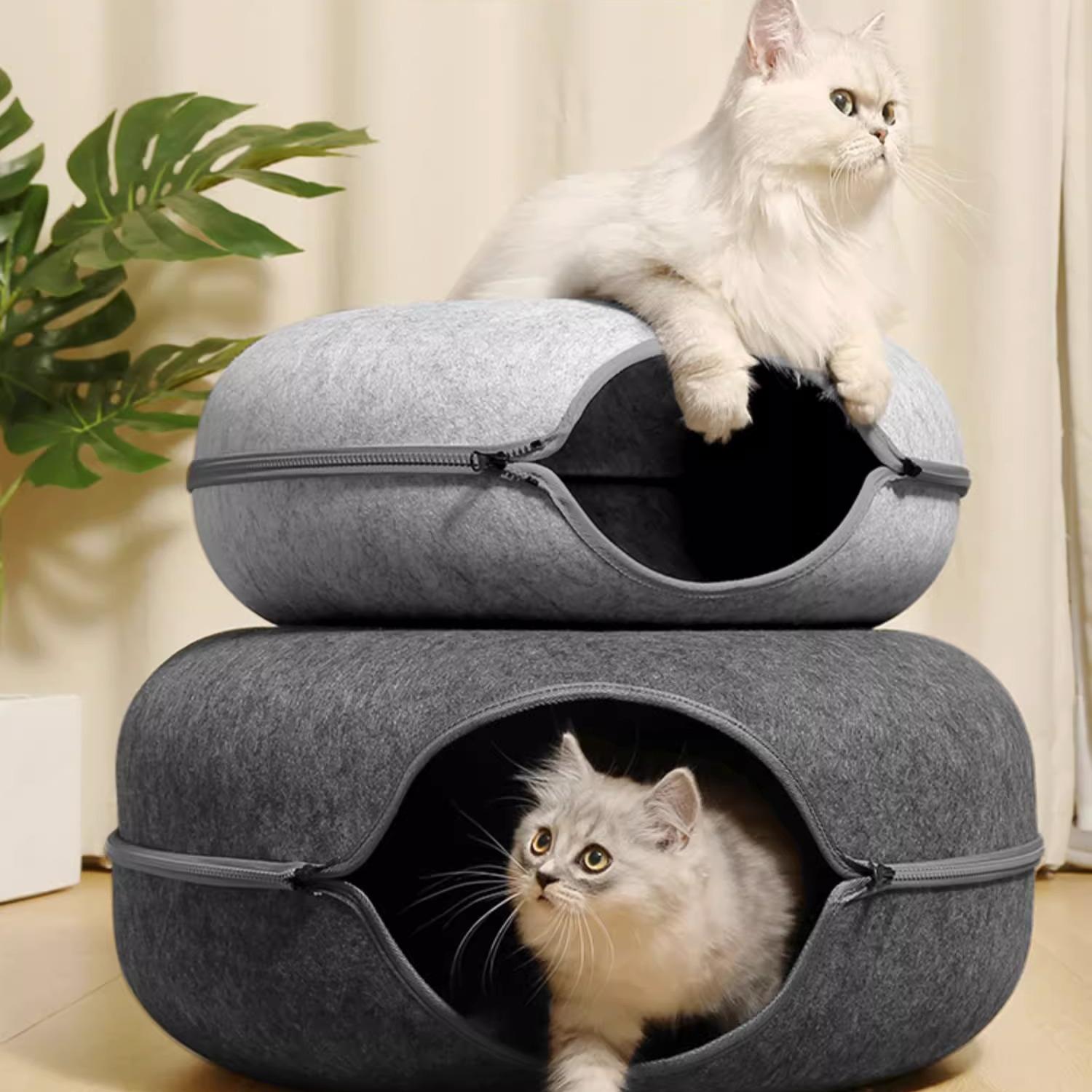 猫ベッド ふわモコ猫ドーム 変幻自在 オールシーズン|猫ベッド専門通販