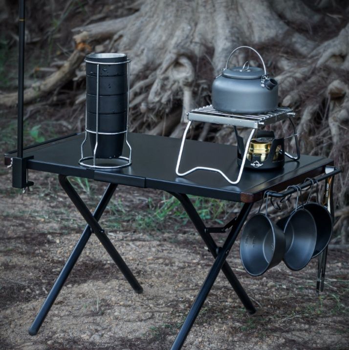 アウトドアテーブル 折りたたみ式軽量アルミ製ソロキャンプテーブル