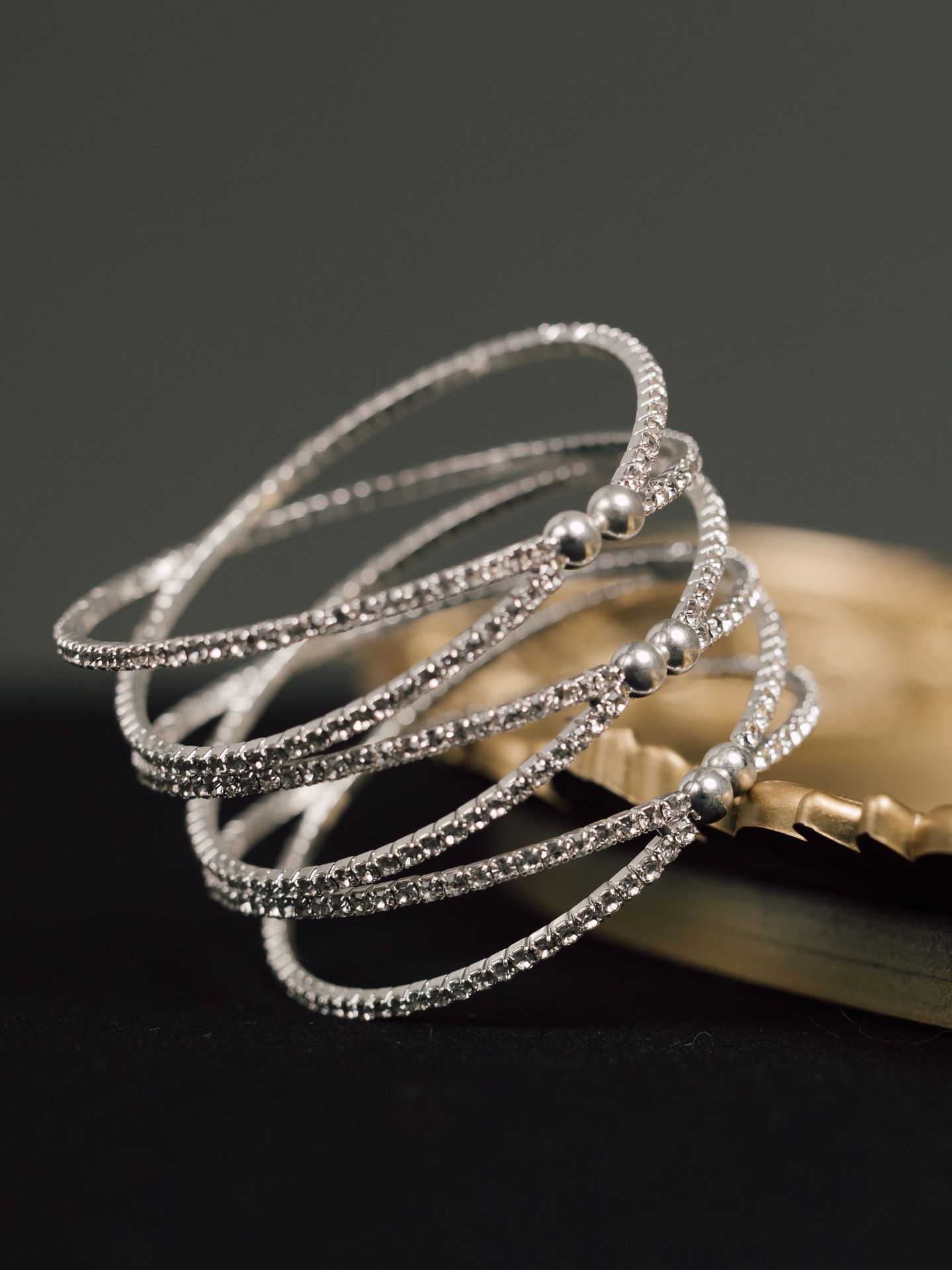 結婚式 アクセサリー 煌めき輝く螺旋ブレスレット ブレスレット|結婚式