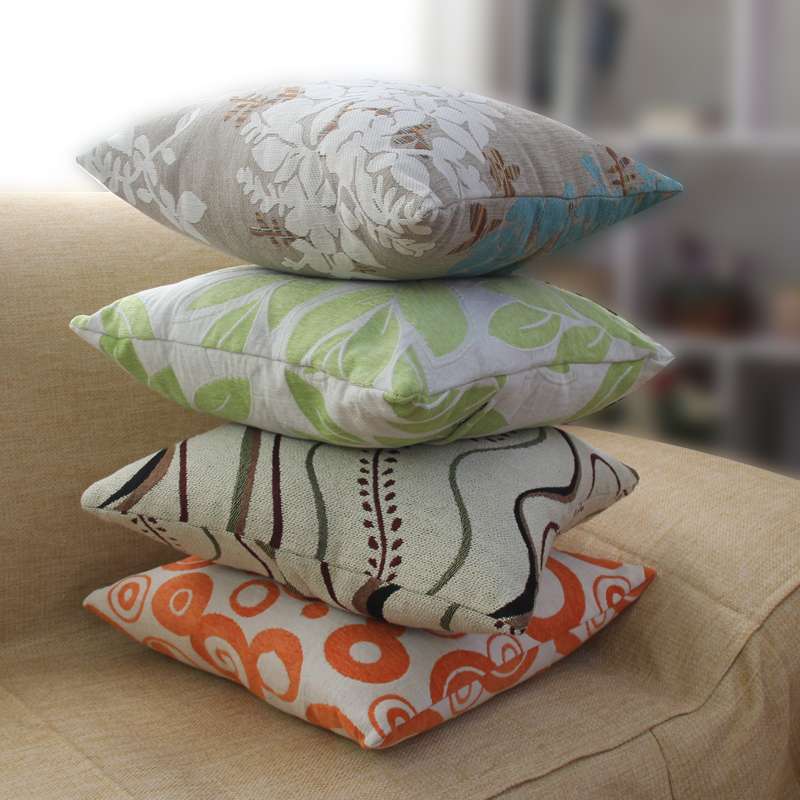 花模様とドット柄の座布団セット ソファークッション|クッション専門