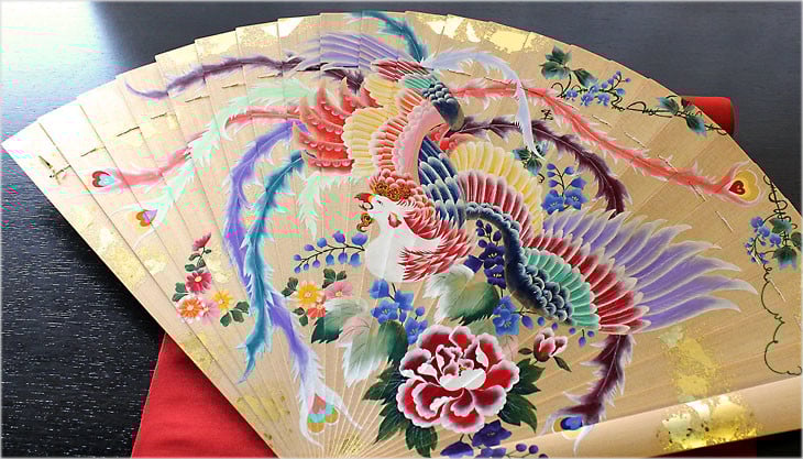 舞扇堂】金銀箔押し手描き檜扇 鳳凰・桜 | JTBのふるさと納税サイト