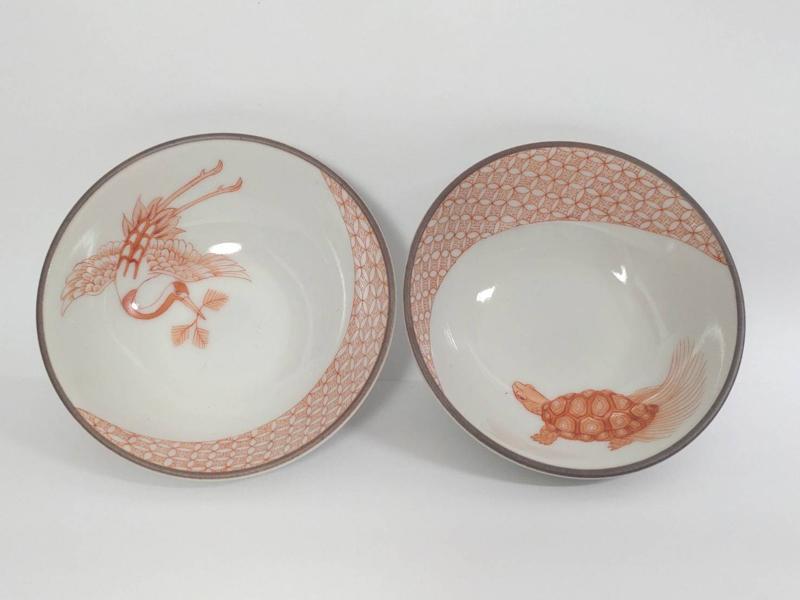 組盃 赤絵鶴亀 九谷焼 石川 金沢 加賀百万石 加賀 百万石 北陸 北陸