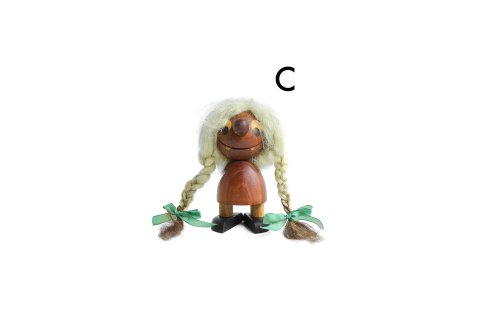 デンマークヴィンテージ スヴァイストゥルップ 木製ドール 人形 北欧