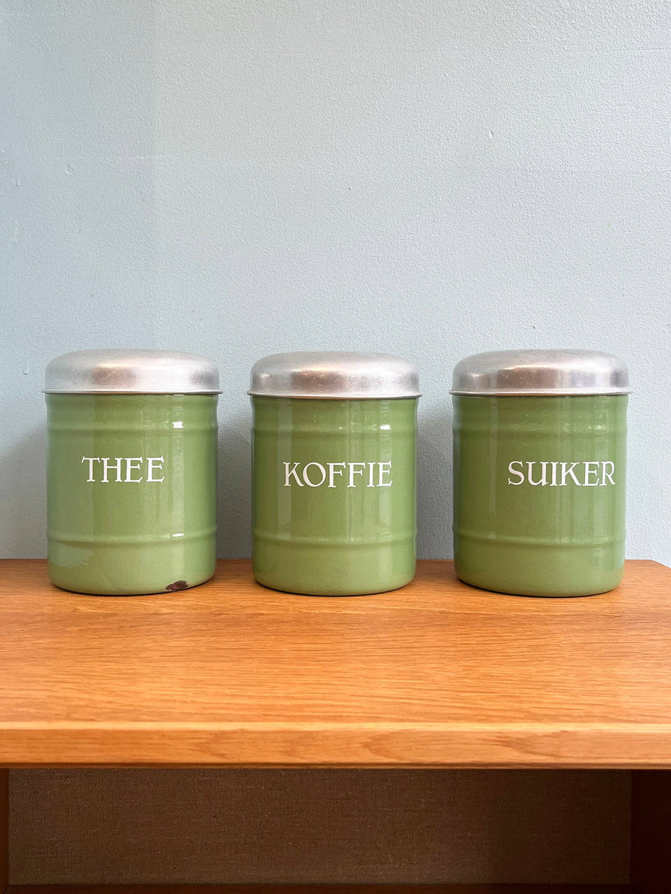 オランダヴィンテージ キャニスター ホーロー/Dutch Vintage Enamel