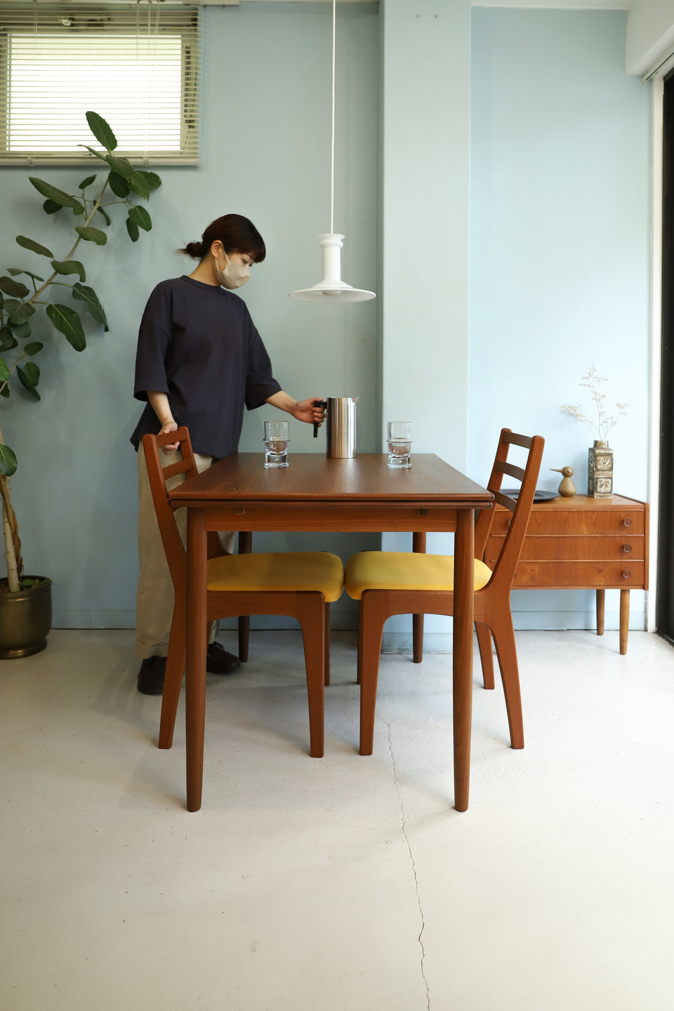 デンマークヴィンテージ ダイニングテーブル エクステンション 北欧