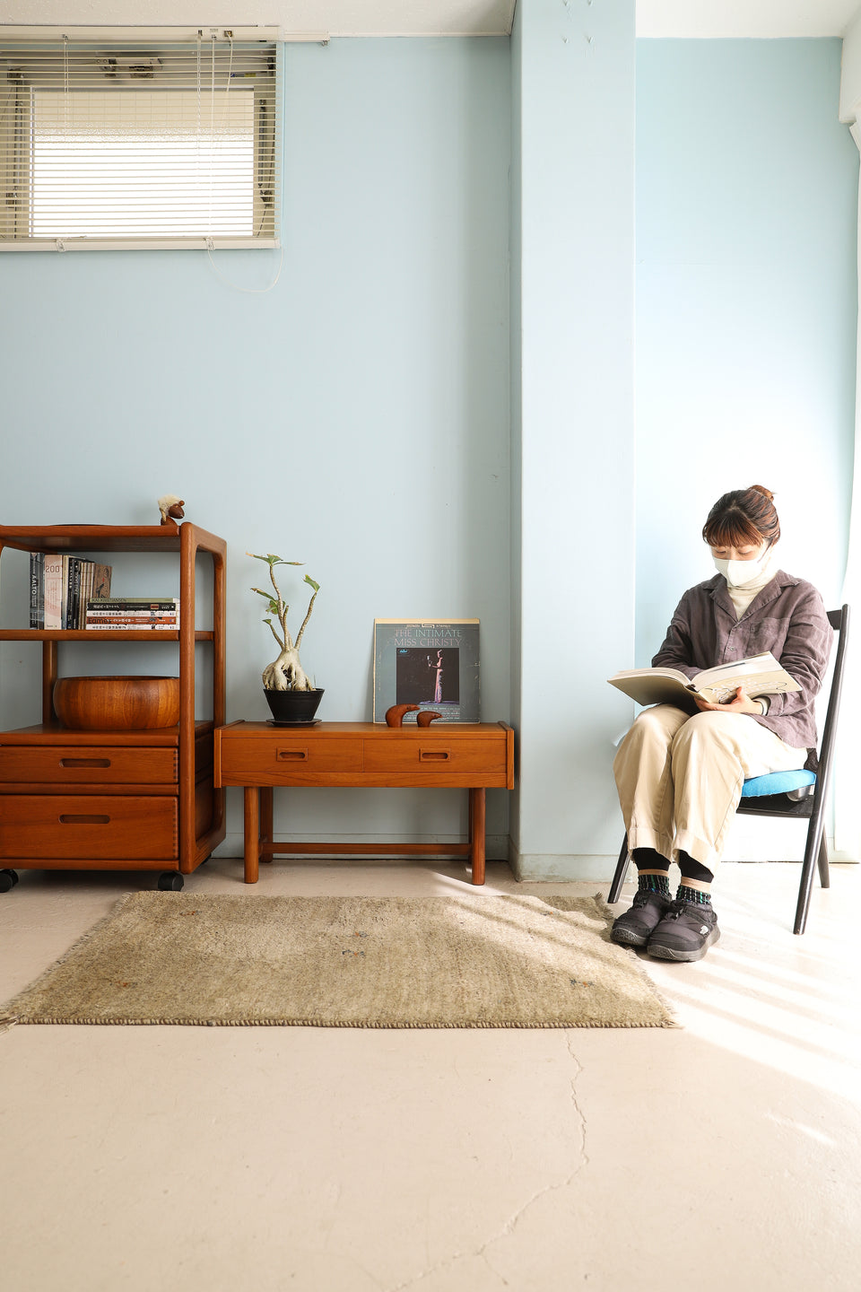 デンマークヴィンテージ クマの置物 チーク材 彫刻 北欧インテリア