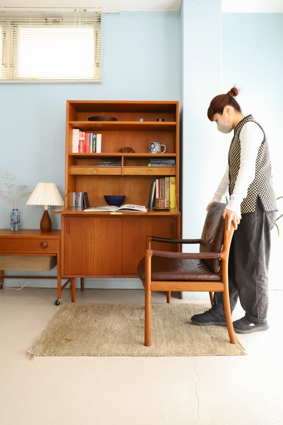 日田工芸 アームチェア 椅子 チーク材 ジャパンヴィンテージ/Japanese