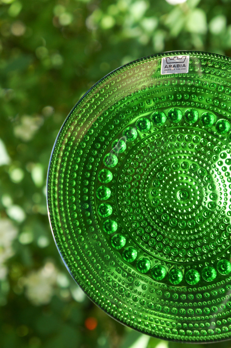 ARABIA Nuutajarvi Kastehelmi Plate 14cm Green/アラビア