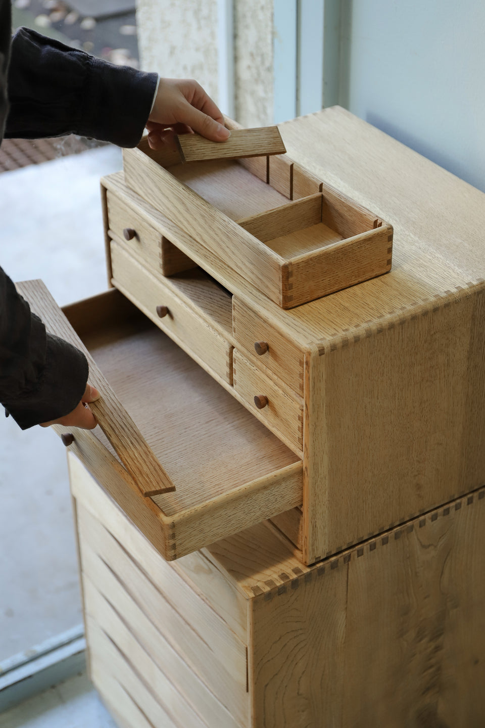 ジャパンヴィンテージ 小引き出し 卓上チェスト レトロ 収納/Wooden