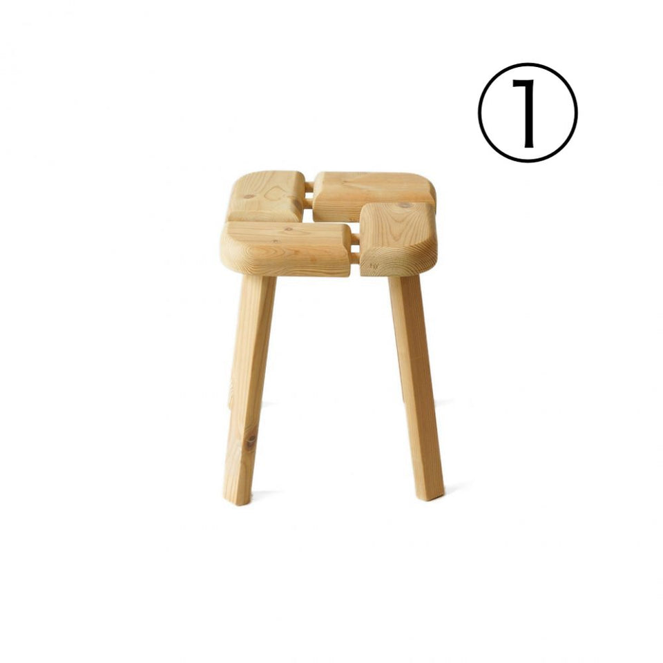 フィンランド ヴィンテージ スツール 椅子 パイン材 北欧家具/Finnish